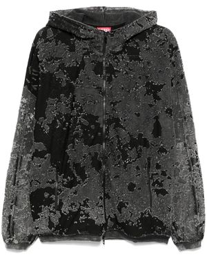 Burnout hoodie with camo effect Burnout hoodie with camo effect