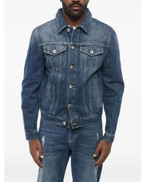 Brunello Cucinelli Flap-Pocket Denim Jacket - Blue