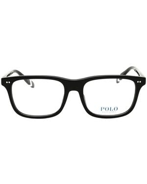 Polo Ralph Lauren Rectangle-Frame Glasses - Black
