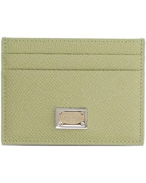 Dolce & Gabbana Leather Credit Card Case - Green