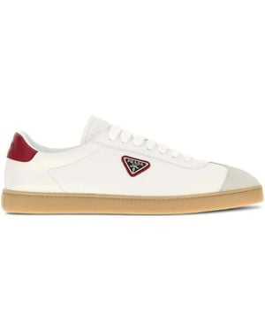 Prada Sneakers mit Triangel-Logo - Weiß