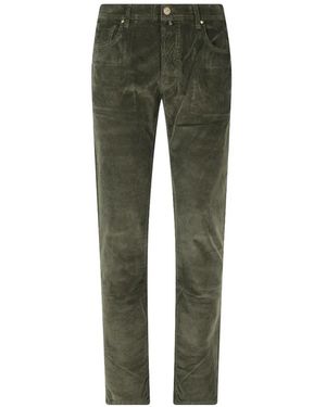 Jacob Cohen Pantalon En Velours Côtelé - Green