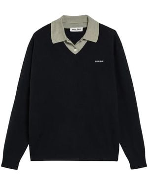 Miu Miu Wool And Cashmere Jumper - Black
