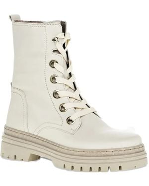 Gabor Lace-Up Platform Boots - White