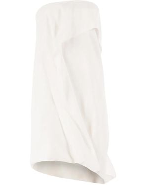 Maison Rabih Kayrouz Strapless Draped Dress - White