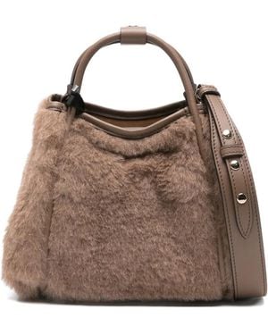 Max Mara Bolso Satchel Marine - Marrón