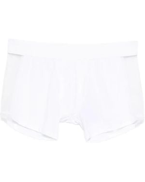 Maison Close Mesh-Panel Tulle Boxers - White