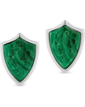 Mateo Malachite Shield Cufflinks - Green