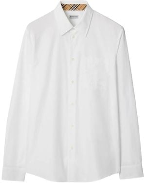 Burberry Camicia A Quadri - Bianco