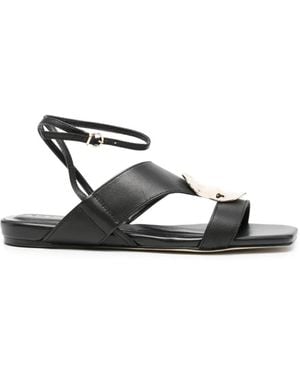 Apepazza Dhalia Buckle Ankle-Strap Sandals - White