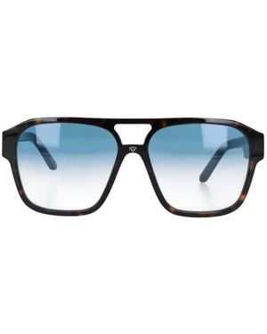 FACE HIDE Doppioponte Pilot-Frame Sunglasses - Blue