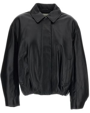 Arma Melis Leather Boxy-Fit Jacket - Black