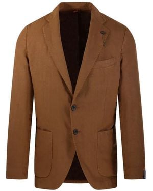 Santaniello Buttoned Blazer - Brown