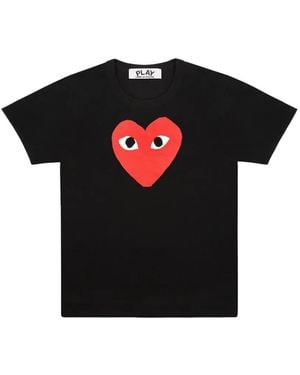 COMME DES GARÇONS PLAY Camiseta Con Estampado Heart - Negro