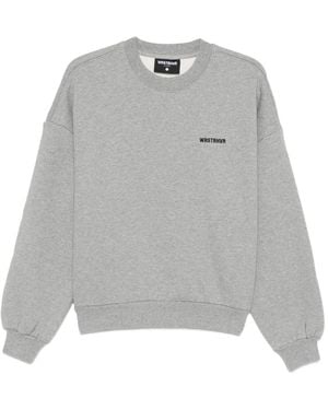 WRSTBHVR Neni Logo-Embroidered Crew-Neck Sweatshirt - Grey