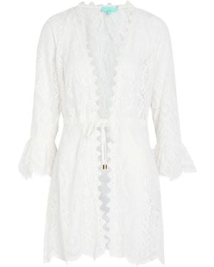 Melissa Odabash Naias Lace-Knit Kaftan - White