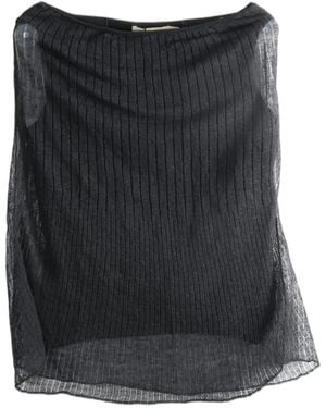Paloma Wool Saphira Asymmetric Draped Top - Black