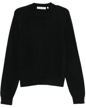 sunflower Ribbed-Knit Crew-Neck Sweater - Black