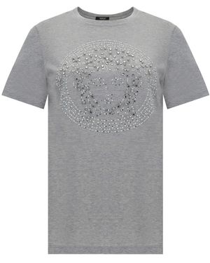 Versace ロゴ Tシャツ - グレー