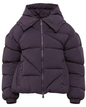 Bacon Quilted Hooded Jacket - Purple