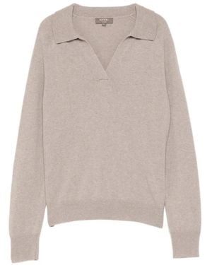 N.Peal Cashmere V-Neck Top - White