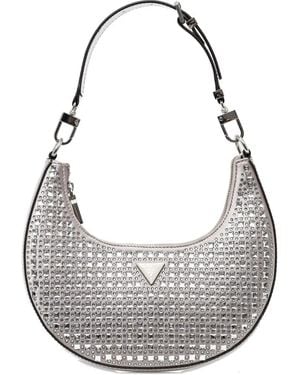 Guess Lua Rhinestone-Embellished Shoulder Bag - Grey