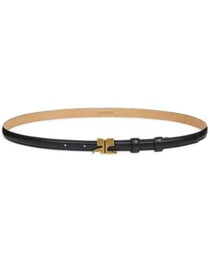 Courreges Logo-Buckle Leather Belt - White