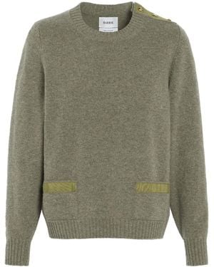 Barrie リボンディテール カシミアセーター - グレー