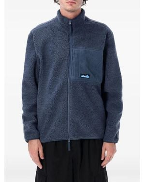 Kavu Wayside Corduroy-Panel Fleece Jacket - Blue