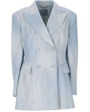 Ermanno Scervino Double-Breasted Blazer - Blue