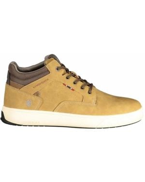 Lumberjack Lace-Up Logo-Patch Sneakers - Natural