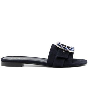 Madison Maison Madison Maison Fade Jewelled Buckle Khaki Sandal - Blue