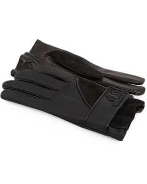 Ferragamo Handschuhe Mit Logo-Patch - Schwarz