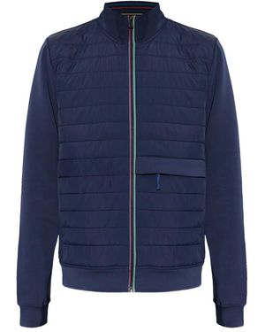 Paul Smith Quilted Panel Jacket - Blue