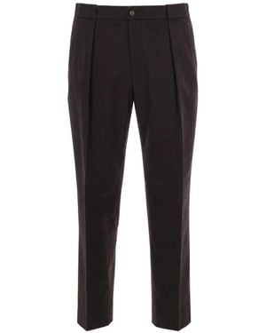Briglia 1949 Portobellos Pleated Tapered Pants - Black