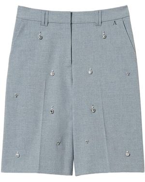 Twinset Crystal-Embellished Shorts - Blue