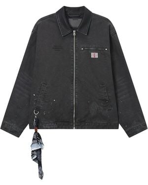 Musium Div. Veste À Détail De Foulard - Noir