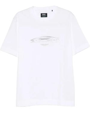 BOSS X Aston Martin C-Taut Graphic-Print T-Shirt - White