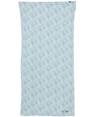 MC2 Saint Barth Toalla De Playa Foutas Con Estampado Floral - Azul