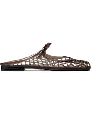 Tory Burch Slippers Met Geperforeerd Design - Wit