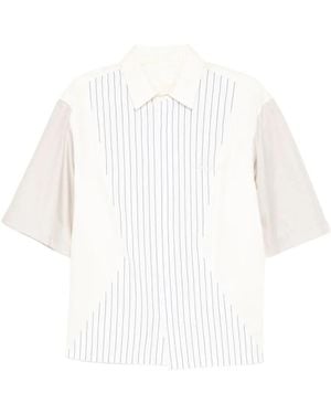 CROQUIS Flap Pocket Striped Shirt - White