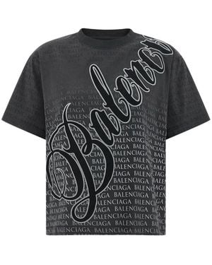 Balenciaga T-Shirt "Cursive" - Schwarz