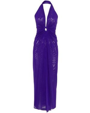 Fisico Ring-Detail Maxi Dress - Purple