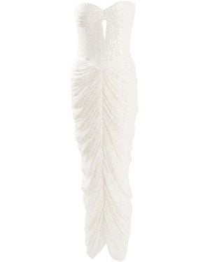 Ana Radu Sequin-Embellishment Midi Dress - White