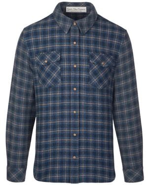 God's True Cashmere The Rugged Explorer Check-Pattern Shirt - Blue