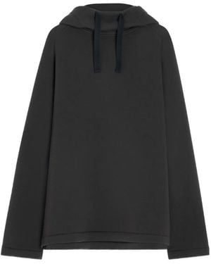 Lemaire Wool And Cotton Hoodie - Black