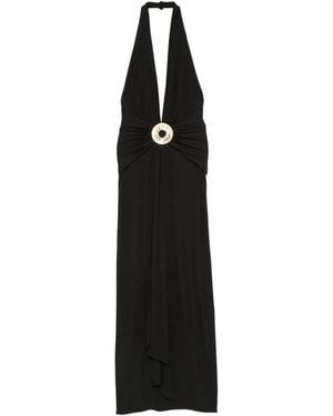Cult Gaia Hammered-Ring Halterneck Dress - Black
