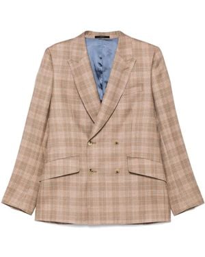 Paul Smith Doppelreihiges Sakko mit Karo - Natur