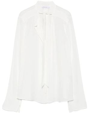 Patrizia Pepe Tie-Neck Blouse - White