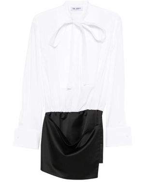 The Attico And Combination Short Dress - White
